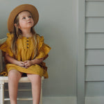 Esme Frill Dress - Mustard
