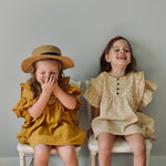 Esme Frill Dress - Yellow Floral