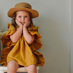 Esme Frill Dress - Mustard