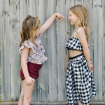 Chloe Crop Top - Black Check