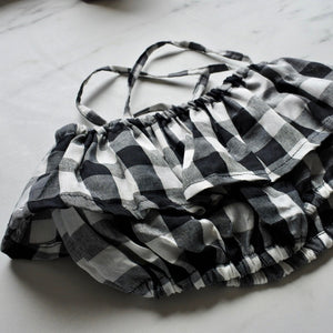 Chloe Crop Top - Black Check