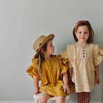 Esme Frill Dress - Yellow Floral