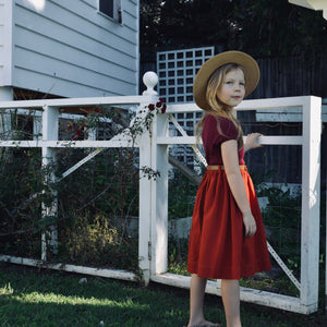 Beatrice Long Skirt - Burnt Orange